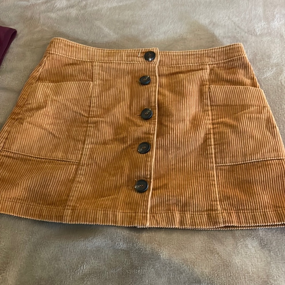 Light rust orange mini skirt